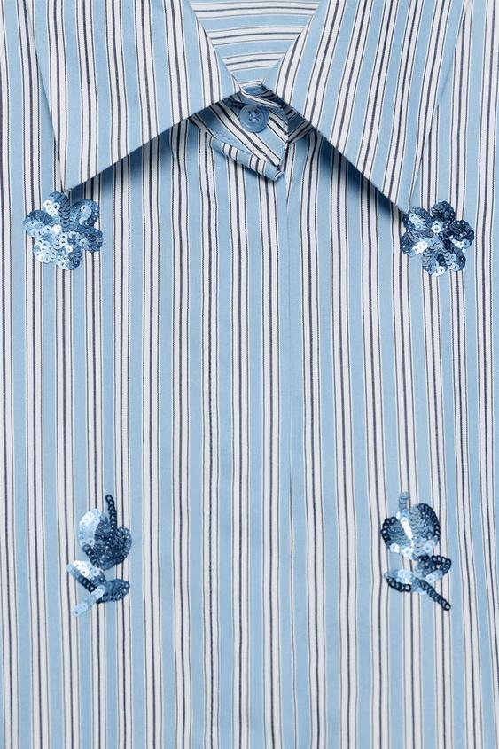 Lidia - Camisa Rayas Lentejuelas