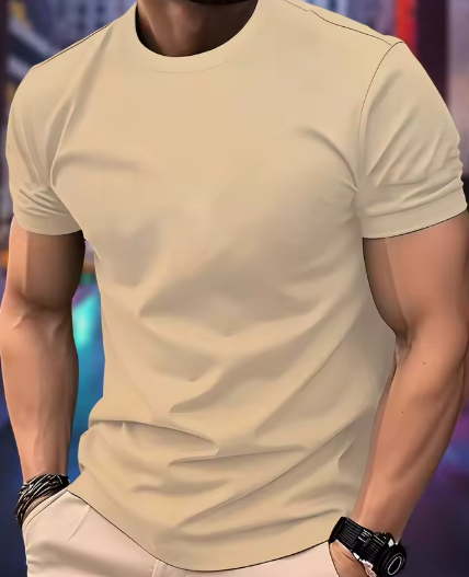 Alberto - Camiseta Básica de Manga Corta