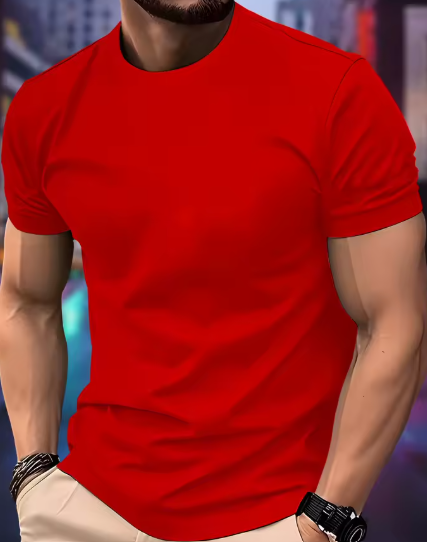 Alberto - Camiseta Básica de Manga Corta