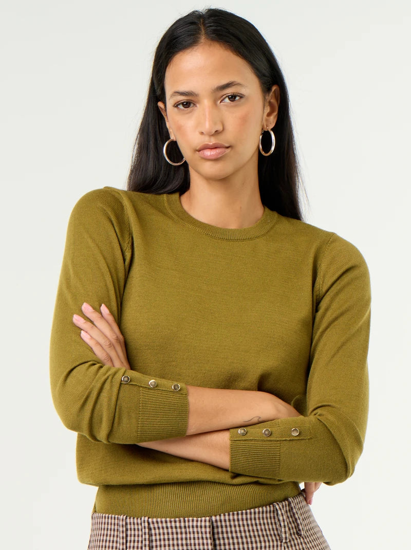 Delia - Jersey de punto fino con cuello redondo