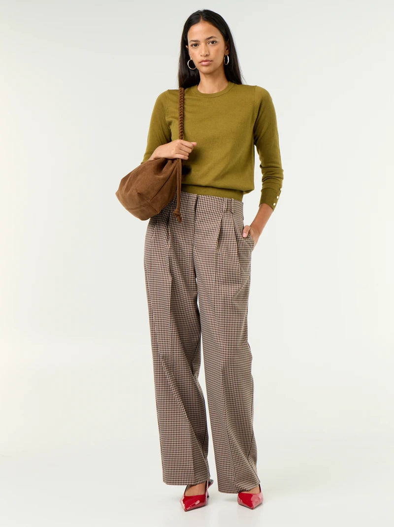Delia - Jersey de punto fino con cuello redondo