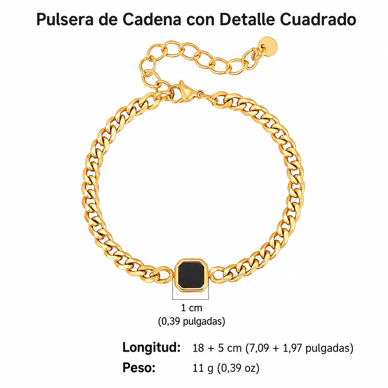 Pulsera de cadena de oro